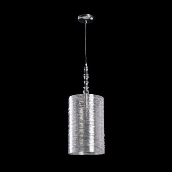 K-Light 60W E27 230V Acrylic Cylinder Clear Pendant - A-KLCH6136/CL