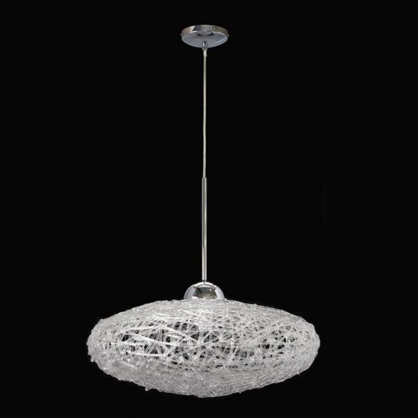 K-Light 60W E27 230V Clear Acrylic Flat Round Pendant - A-KLCH6153/CL