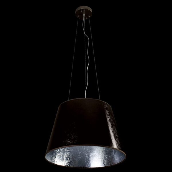 K-Light 40W E27 230V Copper / Silver Tapered Drum Pendant - KLCH-300CO/SL
