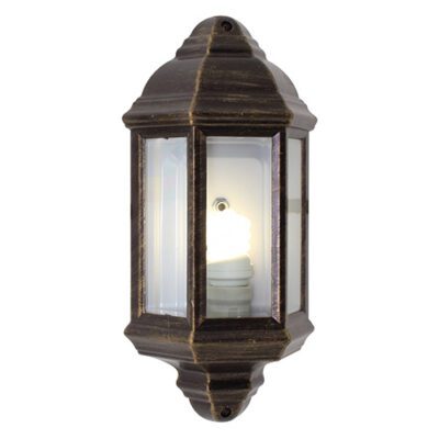 Eurolux Lantern 3 Panel Half Wall Black Gold - O24BG