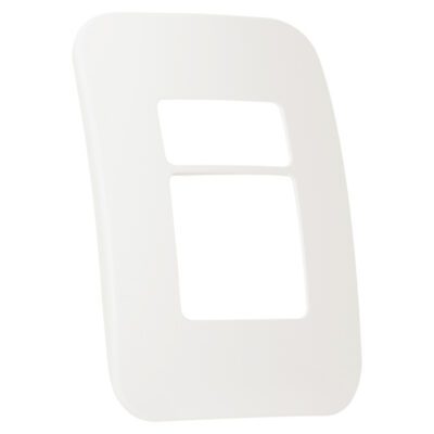 VETi 1 - Two Module Cover Plate (1 Single, 1 Double) - White