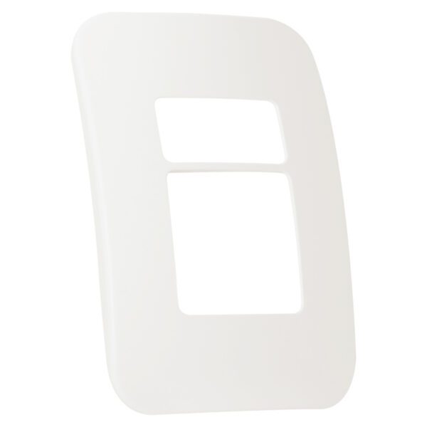 VETi 1 - Two Module Cover Plate (1 Single, 1 Double) - White