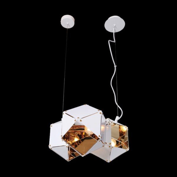 K-Light 40W E14 230V 3 Light Magic Box Pendant - GO-KLCH313-3/W