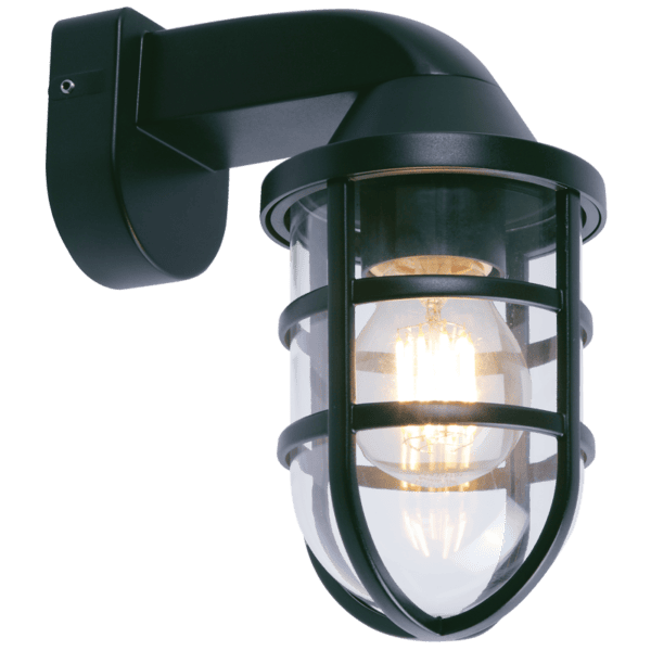 Brightstar L631 BLACK Plastic Wall Light with Clear PC Cover