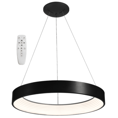 Brightstar PEN689 BLACK 3 CCT LED Metal and Plastic Pendant with Remote Control