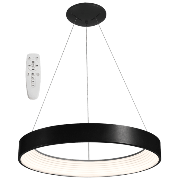 Brightstar PEN689 BLACK 3 CCT LED Metal and Plastic Pendant with Remote Control