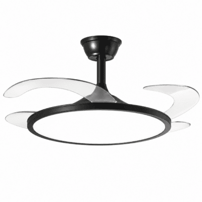 Black Foldable Blade Ceiling Fan Light