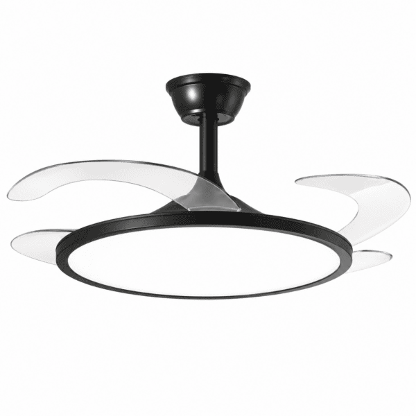 Black Foldable Blade Ceiling Fan Light