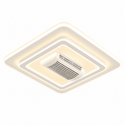 140W Modern Geometric Square LED Ceiling Fan Light - IS600-3003