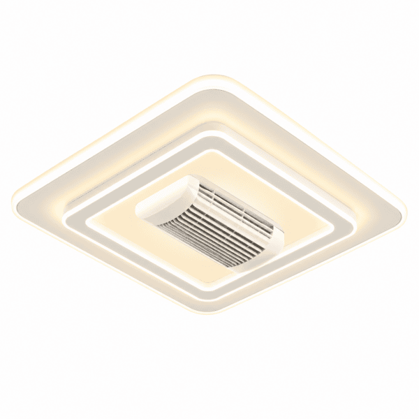 140W Modern Geometric Square LED Ceiling Fan Light - IS600-3003