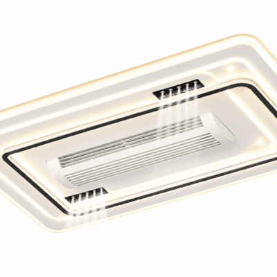 280W Modern Geometric Rectangle LED Ceiling Fan Light - IS600-3004