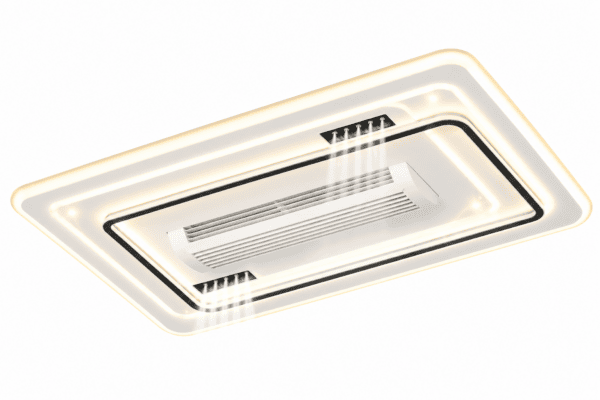 280W Modern Geometric Rectangle LED Ceiling Fan Light - IS600-3004