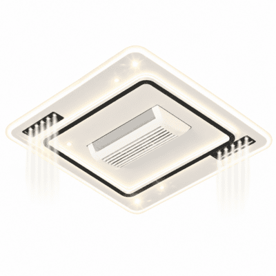140W Modern Geometric Square LED Ceiling Fan Light - IS600-3005