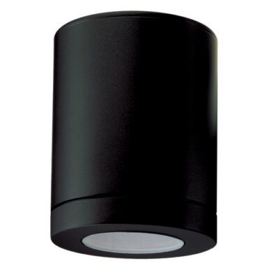 Eurolux Metro Round Outdoor Downlight 90mm Dia Black - O302B